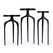 Beaumont Lane Contemporary Outdoor Scatter Table Set Of 3 - Black