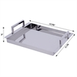Beaumont Lane Contemporary Rectangle Serving Tray - Polished Silver