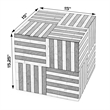 Beaumont Lane Contemporary Square Bone In-Lay End Table - Black