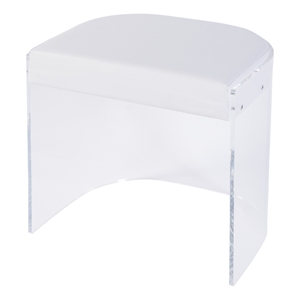 Beaumont Lane Contemporary 20&quot Seat Height Acrylic Accent Stool - Clear