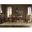 Beaumont Lane Traditional Ladderback Dining Arm Chair in Medium Wood