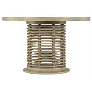 Beaumont Lane Transitional Dining Room 48&quot Rattan Round Dining Table