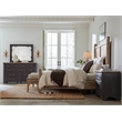 Beaumont Lane Transitional Wood California King Panel Bed in Brown