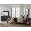 Beaumont Lane Transitional Wood California King Panel Bed in Brown
