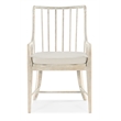 Beaumont Lane Transitional Spindle Arm Chair in White Wood Finish