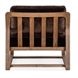 Beaumont Lane Transitional Fabric Accent Chair in Brown Finish