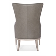Beaumont Lane Transitional Club Chair with Accent Pillow in Gray Leather