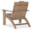 Beaumont Lane Transitional Accent Chair in Beige Wood Finish