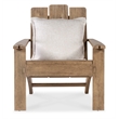Beaumont Lane Transitional Accent Chair in Beige Wood Finish
