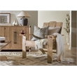 Beaumont Lane Transitional Accent Chair in Beige Wood Finish