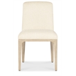 Beaumont Lane Contemporary Upholstered Side Chair in Ivory Fabric