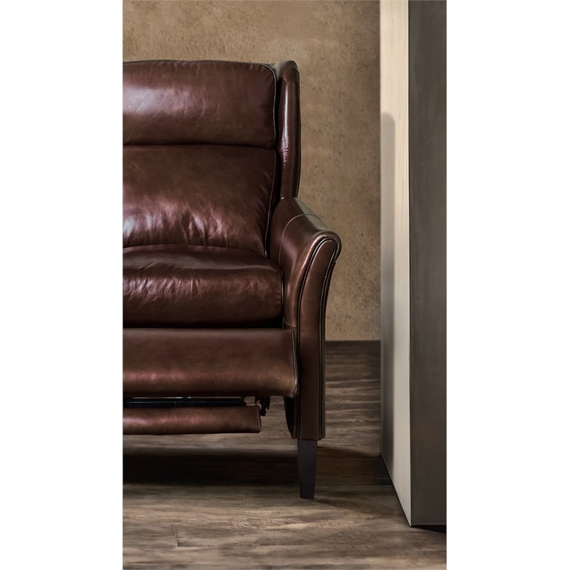 Beaumont Lane Red Leather Power Recliner with Power Headrest