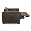 Beaumont Lane Brown Leather Power Recliner with Power Headrest