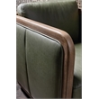 Beaumont Lane Transitional Breeze Accent Chair with Green Leather