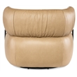 Beaumont Lane Modern / Contemporary Swivel Chair with Beige Leather