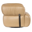 Beaumont Lane Modern / Contemporary Swivel Chair with Beige Leather