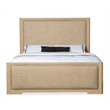 Beaumont Lane Transitional Light Brown Queen Wood and Cane Panel Bed