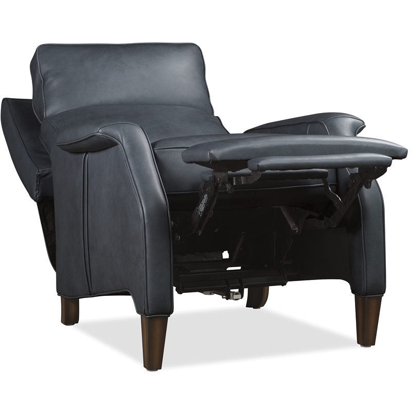 Beaumont Lane Wrenn Power Recliner with Power Headrest in Blue Leather
