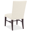 Beaumont Lane Transitional Upholstered Side Chair in Beige Wood
