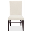 Beaumont Lane Transitional Upholstered Side Chair in Beige Wood
