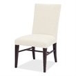 Beaumont Lane Transitional Upholstered Side Chair in Beige Wood