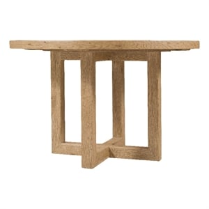 Beaumont Lane Transitional 48&quot Round Dining Table in Light Brown Wood
