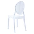 Beaumont Lane Modern Polycarbonate Stackable Baby Chair in Glossy White