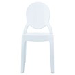 Beaumont Lane Modern Polycarbonate Stackable Baby Chair in Glossy White