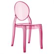 Beaumont Lane Modern Polycarbonate Stackable Baby Chair in Transparent Pink
