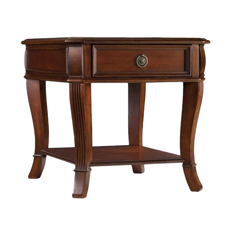 Beaumont Lane Living Room Set of 2 End Tables & Sofa Table in Cherry