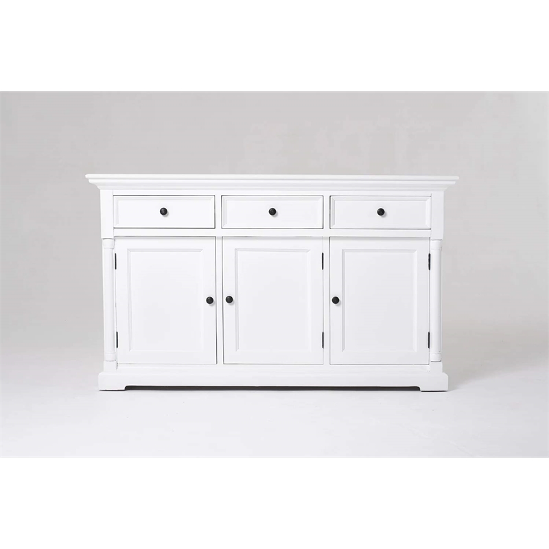 Beaumont Lane Solid Mahogany Sideboard with 3 Doors and 3 Drawers in Pure White