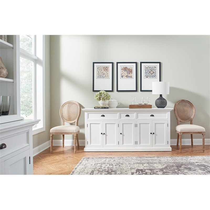 Beaumont Lane Mahogany Wood Buffet 70.87x19.69x33.46 in Classic White