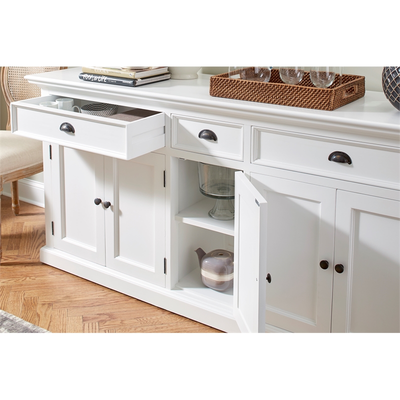 Beaumont Lane Mahogany Wood Buffet 70.87x19.69x33.46 in Classic White