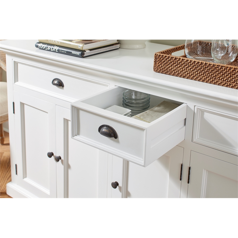 Beaumont Lane Mahogany Wood Buffet 70.87x19.69x33.46 in Classic White