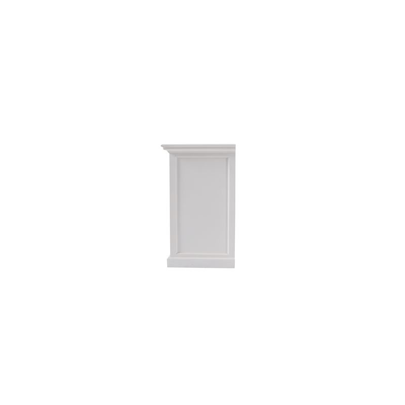 Beaumont Lane Mahogany Wood Hutch Cabinet with 5 Doors 3 Drawers in White