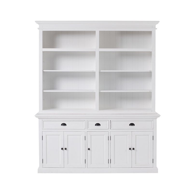 Beaumont Lane Bookcase with 5 Doors 3 Drawers 70.87x19.69x86.61 in White