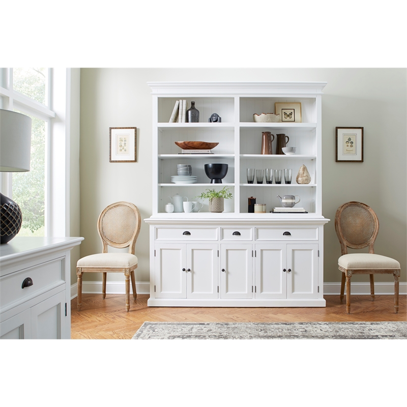 Beaumont Lane Bookcase with 5 Doors 3 Drawers 70.87x19.69x86.61 in White