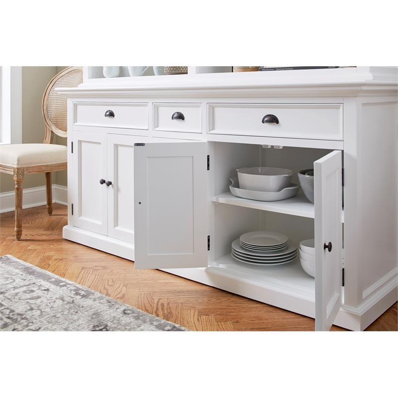 Beaumont Lane Bookcase with 5 Doors 3 Drawers 70.87x19.69x86.61 in White
