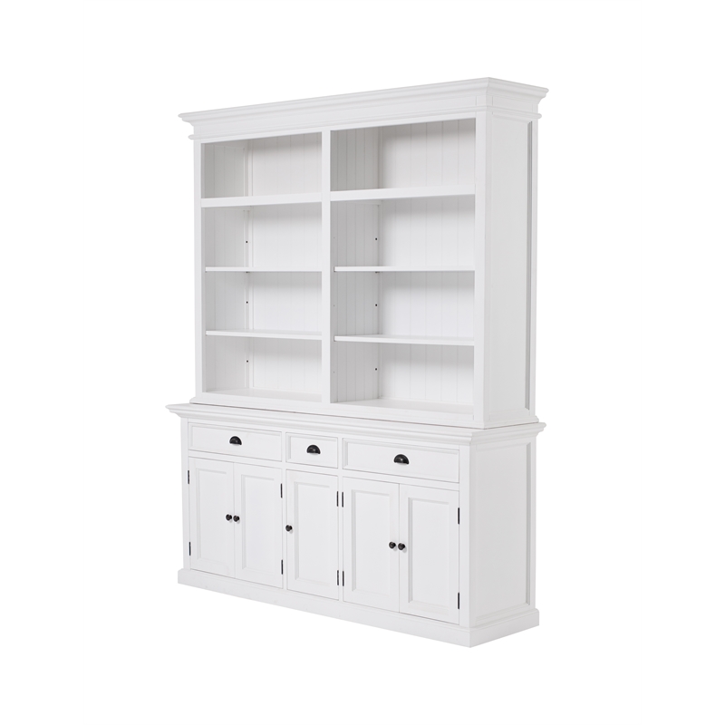 Beaumont Lane Bookcase with 5 Doors 3 Drawers 70.87x19.69x86.61 in White