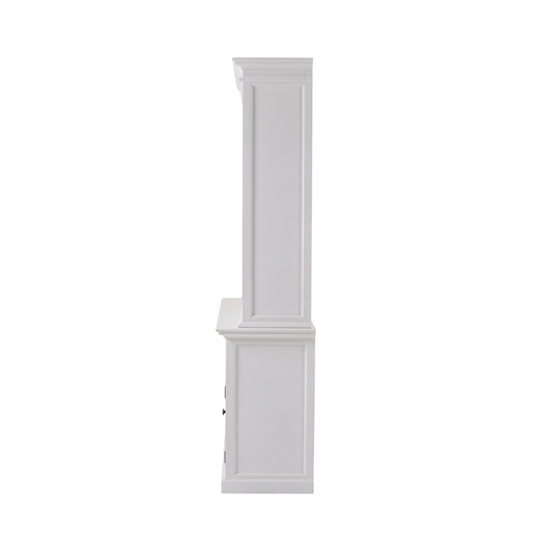 Beaumont Lane Bookcase with 5 Doors 3 Drawers 70.87x19.69x86.61 in White