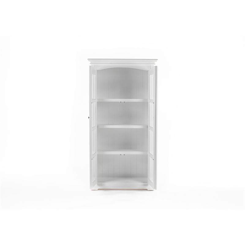 Beaumont Lane Double Vitrine Cabinet with 2 Glass Doors in White