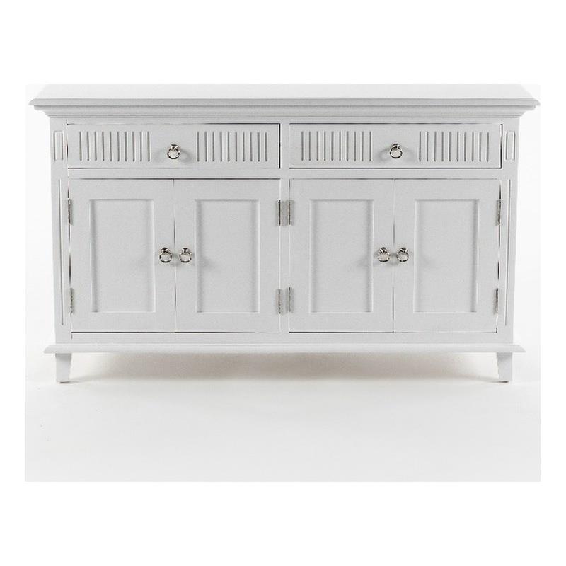Beaumont Lane Plantation Mahogany Buffet with 4 Doors in White