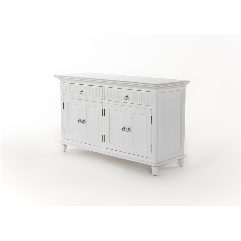 Beaumont Lane Plantation Mahogany Buffet with 4 Doors in White