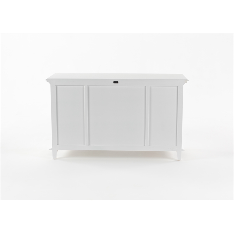 Beaumont Lane Solid Wood Buffet with 4 Doors 3 Drawers in White