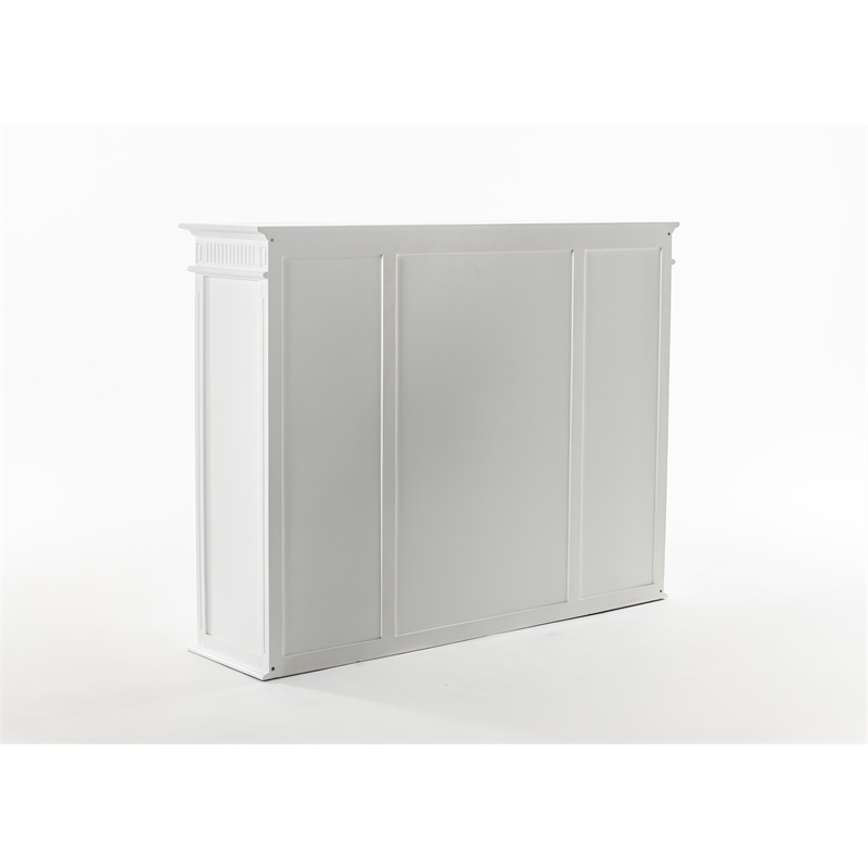 Beaumont Lane Kitchen Hutch Cabinet with 5 Doors 3 Drawers in White