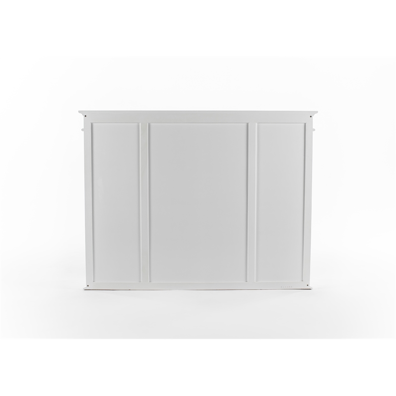 Beaumont Lane Kitchen Hutch Cabinet with 5 Doors 3 Drawers in White