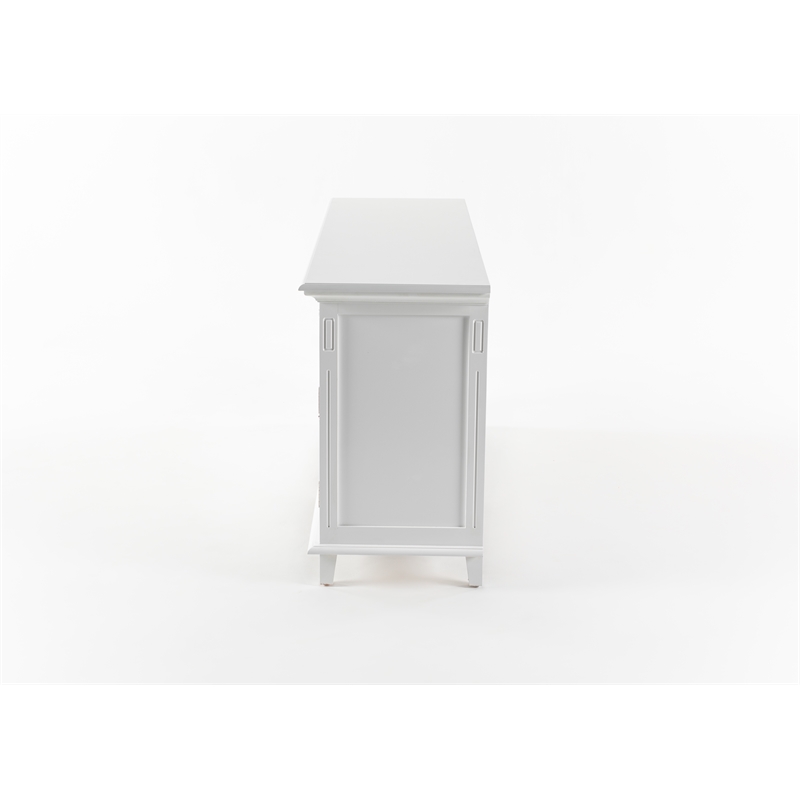 Beaumont Lane Kitchen Hutch Cabinet with 5 Doors 3 Drawers in White
