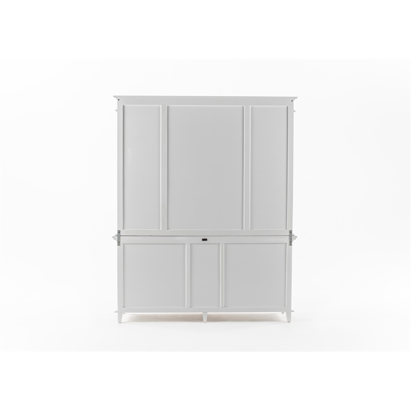 Beaumont Lane Kitchen Hutch Cabinet with 5 Doors 3 Drawers in White