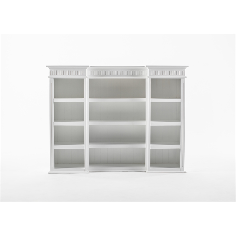 Beaumont Lane Kitchen Hutch Cabinet with 5 Doors 3 Drawers in White