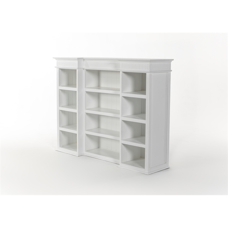 Beaumont Lane Kitchen Hutch Cabinet with 5 Doors 3 Drawers in White